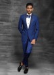 Herringbone Navy Blue Suit