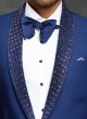 Herringbone Navy Blue Suit