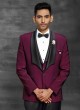 Party Wear Imported Dark Purple Suit