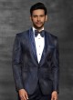Imported Printed Navy Blue Suit