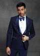 Cutdana Work Suit In Navy Blue Color