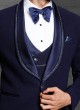 Imported Silk Navy Blue Suit