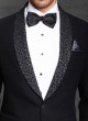 Black Color Suit In Imported Silk