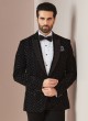 Black Embroidered Wedding Wear Suit