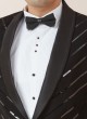 Black Fancy Work Mens Suit