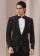 Velvet Fabric Black Suit For Men