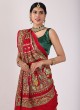 Gorgeous Maroon Gajji Silk Gharchola Saree