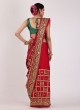 Gorgeous Maroon Gajji Silk Gharchola Saree