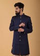 Blue Color Wedding Wear Indowestern