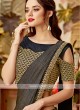 gorgeous grey color lycra saree