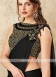 stylish black color lycra saree