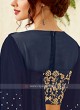 stylish navy blue saree