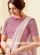 designer lilac color saree