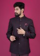 Stylish Imported Fabric Jodhpuri Suit In Wine