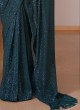 Bottle Green Party Wear Sequins Saree