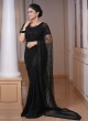 Black Fancy Party Wear Saree With Embroidered Choli