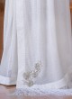 Designer Off White Sequins Embroidered Wedding Trendy Saree