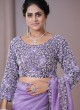 Wedding Wear Silk Saree With Heavy Embroidered Choli