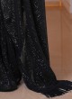 Stunning Black Designer Sequins Embroidered Saree