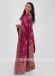 Magenta Color Banarasi Silk Saree