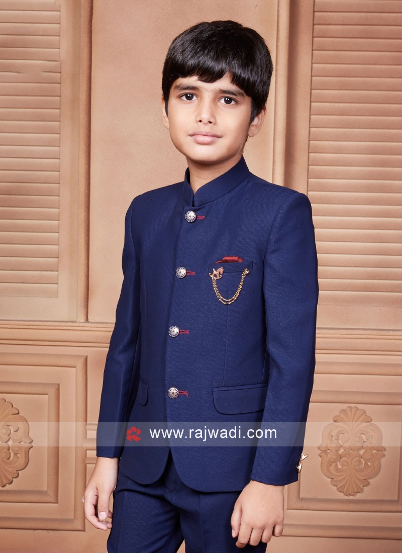 Dark navy sales blue jodhpuri suit