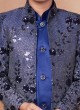 Jacket Style Blue Insowestern Set In Ar Silk