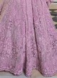 Lilac Heavy Embroidered Soft Net Lehenga Choli