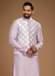 Festive Wear Lavender Color Nehru Jacket Set