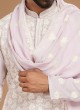 Thread Embroidered Pink Kurta Pajama With Dupatta