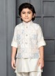 Readymade Cotton Silk Fabric Nehru Jacket Set