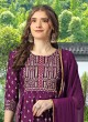 Purple Rayon Festive Salwar Kameez Suit