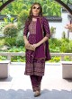 Purple Rayon Festive Salwar Kameez Suit
