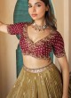 Wedding Wear Chiffon Lehenga Choli With Dupatta