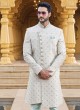 Beige Color Embroidered Sherwani For Dulha