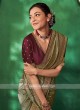 Art Silk Olive Color Saree