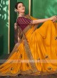 Wonderful Mustard Yellow Saree