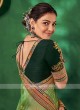 Satin Silk Light Green Color Saree