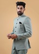 Pista Green Readymade Jodhpuri Suit