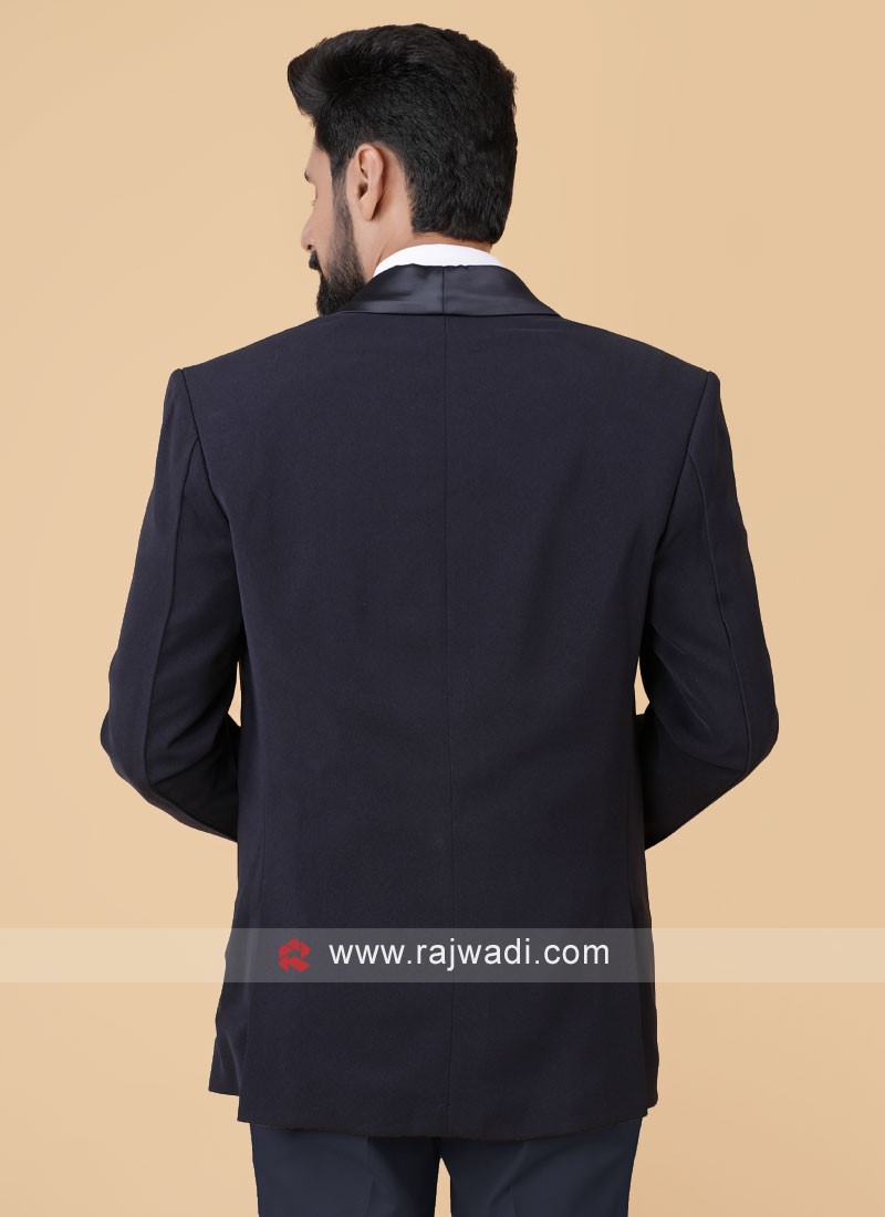 Reception Wear Navy Blue Imported Coat Suit