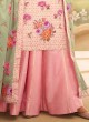 Shagufta Pink Readymade Palazzo Style Suit