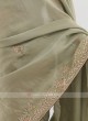 Shimmer Silk Olive Green Saree.