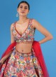 Exclusive Floral Print Embroidered Lehenga Choli