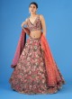 Multicolored Floral Sequins Embroidered Silk Designer Choli Suit