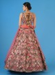 Multicolored Floral Sequins Embroidered Silk Designer Choli Suit