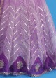 Purple Kali Pattern Designer Organza Lehenga Choli