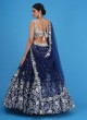 Mesmerizing Designer Silk Navy Blue Lehenga Choli