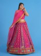 Pink And Purple Festive Wear Lehenga Choli