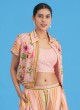 Light Pink Silk Dhoti-Style Salwar Suit With Jacket