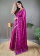 Designer Drak Rani Color Silk Saree