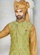 Mens Nehru Jacket In Golden Color